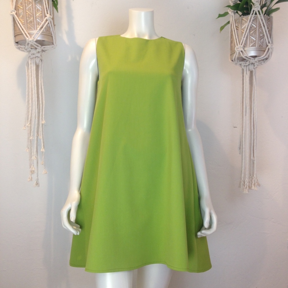 SOLD // Vintage Repro Lime Green Shift Dress